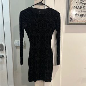 Windsor | Dresses | Navy Sleek And Smooth High Slit Midi Dress | Poshmark